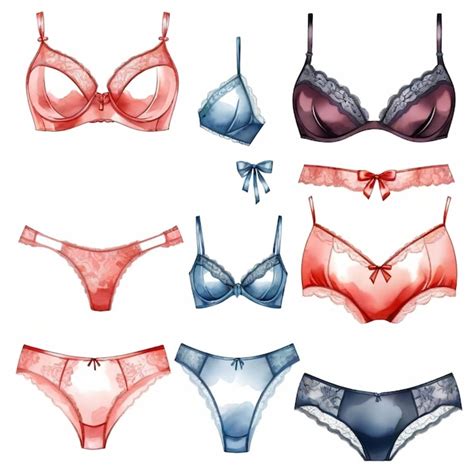 Premium Vector Lingerie Vector Set White Background Isolated A High Quality Image Modern