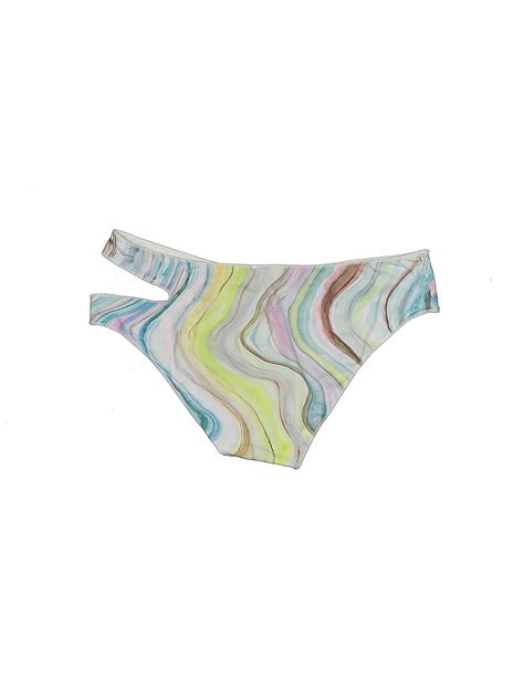 The Bikini Lab Women White Swimsuit Bottoms M Gem
