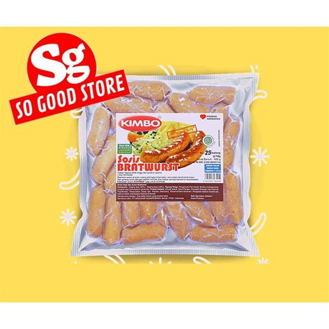 Jual KIMBO SOSIS BRATWURST MINI COCKTAIL 450 gr 25 pcs | Shopee Indonesia