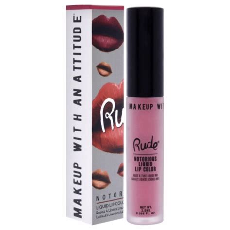 Rude Cosmetics Notorious Rich Long Liquid Lip Color Nude Colony For Women 0 1 Oz Lipstick 0 1