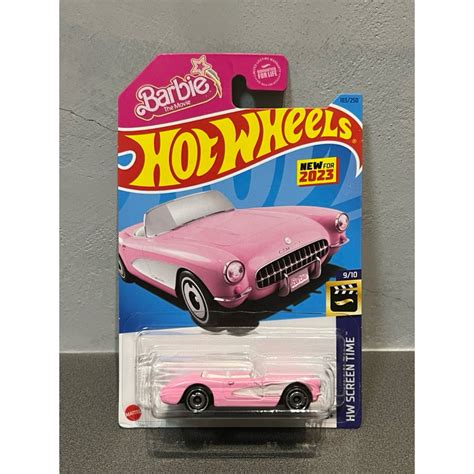 美版初版 Hot Wheels 風火輪 Corvette 芭比 Barbie HW Screen Time 蝦皮購物