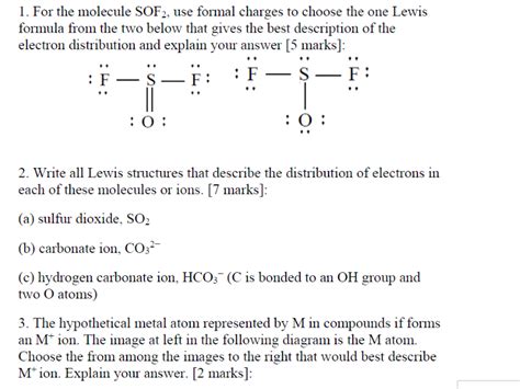 Lewis Structure For So2 With Formal Charges Of Zero