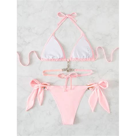 Crystal Bikini Diamond Swimsuit Straps Halter Beach Hotties Bikini Swimsuits Alibaba
