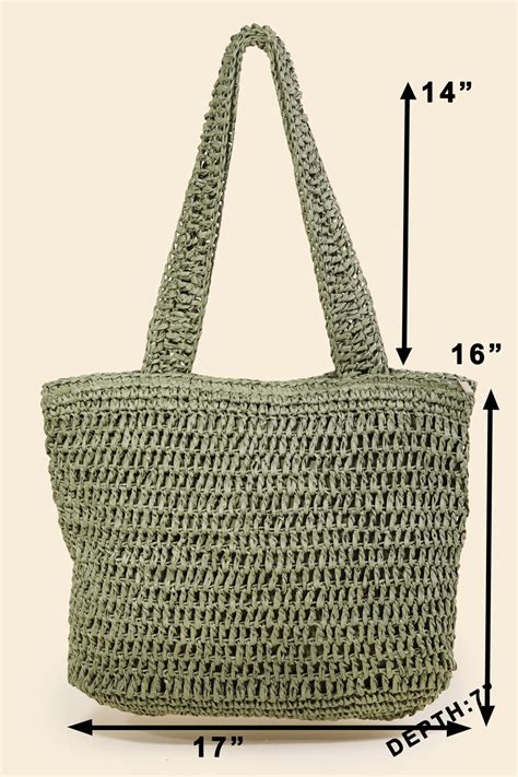 Iv Straw Braided Tote Bag Tote Bags