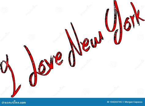 I Love New York Text Sign Stock Vector Illustration Of Clipart