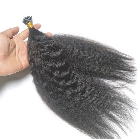 Blonde Kinky Curly Virgin Human Hair Hair On Screen Extension Invisible Remy I Tip G S G