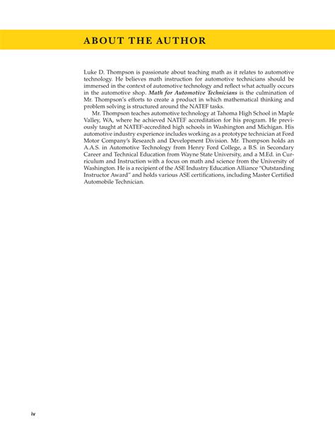 Math For The Automotive Trade Paperback 7
