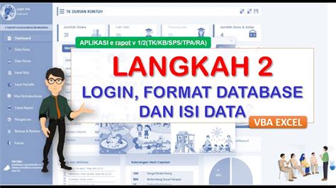 langkah  aplikasi versi  login format pengisian data  cetak