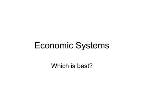 Economic Systems