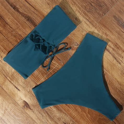 Sexy Floral Bikini Set Swimsuit Mujer High Waist Bathing Suit Black Swimwear Women Push Up