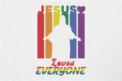 LGBT Gay Rights Jesus Loves Everyone · Creative Fabrica