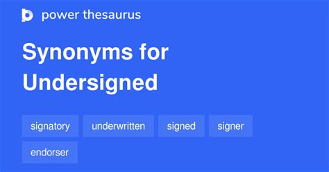 undersigned synonyms  words  phrases  undersigned