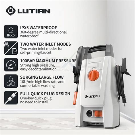 LT202-1200-1 LUTIAN High Pressure Portable Water Jet Wash Machine 220V ...