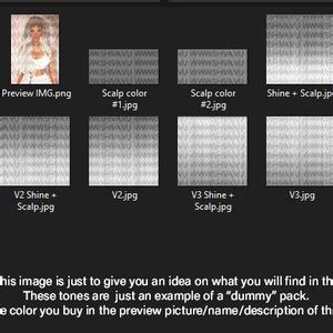 IMVU Hair Texture Balayage Taupe Blonde Tone Premium High Quality Textures X Size