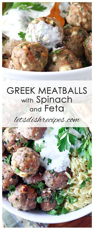 Greek Turkey Meatballs With Spinach And Feta Recipe Ground Turkey