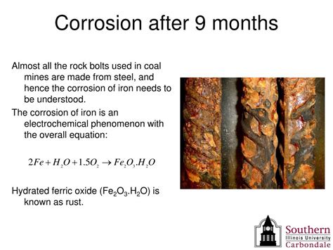Ppt A Method To Determine The Corrosion Potential Of Rock Bolts On