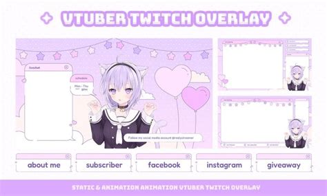 Design Design Unique Anime Vtuber Twitch Overlay Stream Overlays