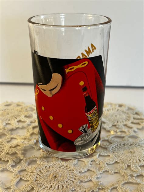 Vintage Amaro Averna Glass The Waiter Italy Art Deco Barware Whiskey