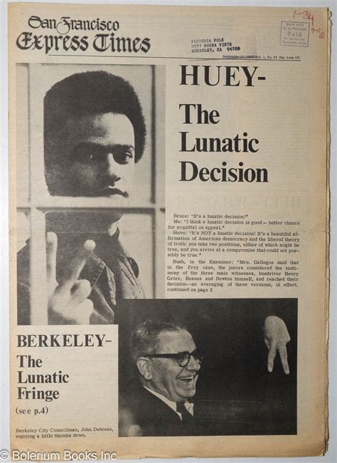 San Francisco Express Times Vol 1 34 Sept 11 1968 Huey The