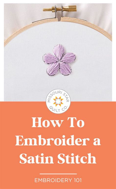 Basic Hand Embroidery How To Embroider A Satin Stitch Sewing