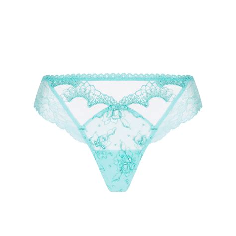 Lise Charmel Lingerie Princesse Iris String Aqua ACH Italian Design Fashion Beauty