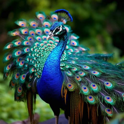 premium photo beautiful  natural peacocks image generative ai