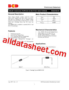 MBR5H150 Datasheet PDF BCD Semiconductor Manufacturing Limited