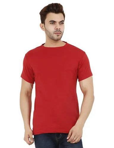 Half Sleeve 8 Colors Plain T Shirt Round Neck 180 GSM Bio Wash At Rs