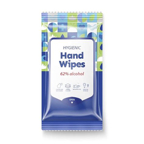 No Brand Hygienic Hand Wipes 62 Alcohol