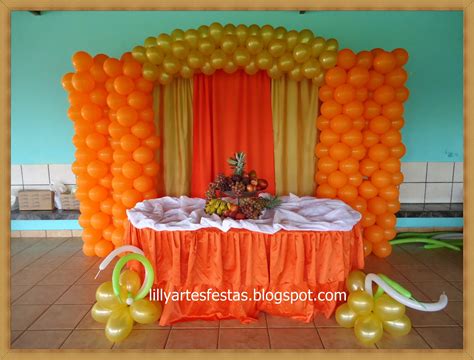 Decoração De Festa Laranja E Dourado - Lilly Artes e Festas: Decoração Laranja e Dourado
