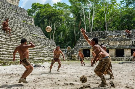 Premium Photo | Mesoamerican ballgame rituals of playing football