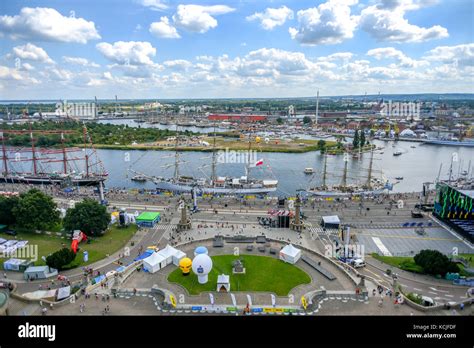 Szczecin Poland 7 August 2017 Panorama Of The Quay In Szczecin