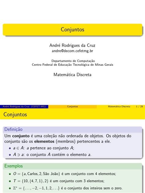 Conjuntos Pdf Conjunto Matemática Conjunto Vazio Matemática