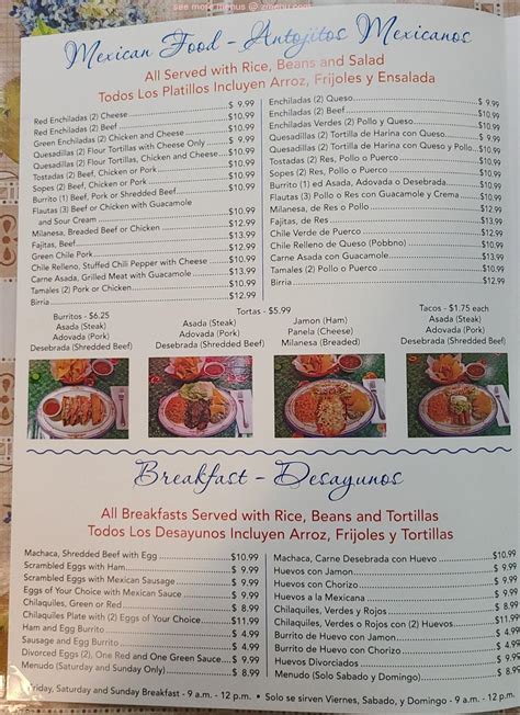 Menu At Mariscos Estilo Nayarit Restaurant Bonita Springs