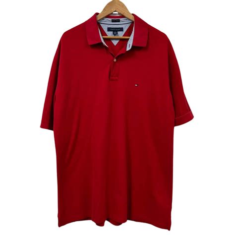 Tommy Hilfiger Mens Size Xxl Red Polo