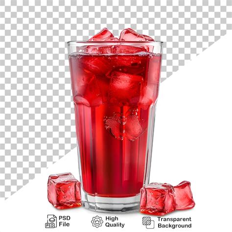 Vidro De Suco Vermelho Isolado Em Fundo Transparente Inclui Arquivo Png