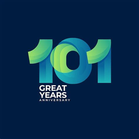 Premium Vector 101 Years Anniversary Celebrations Logo Concept