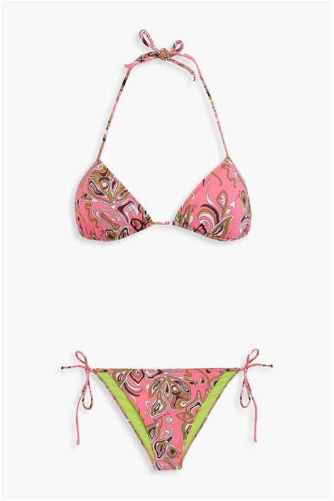 PUCCI Printed Triangle Bikini THE OUTNET