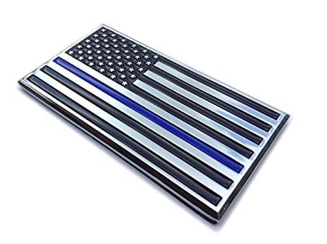 Buy Thin Blue Line Us American Metal Decal Sticker Emblem For Cars