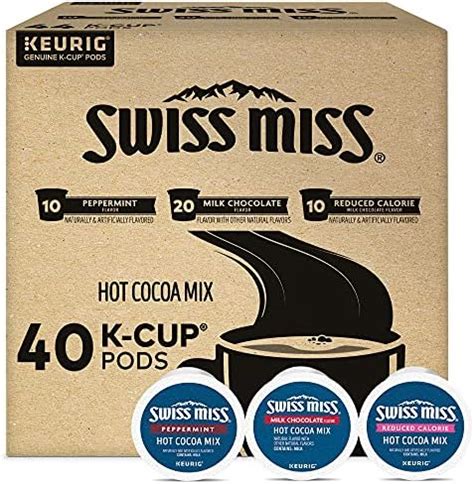Swiss Miss Milk Chocolate Hot Cocoa Variety Pack Single Serve Keurig K Cup Pods Hot Chocolate