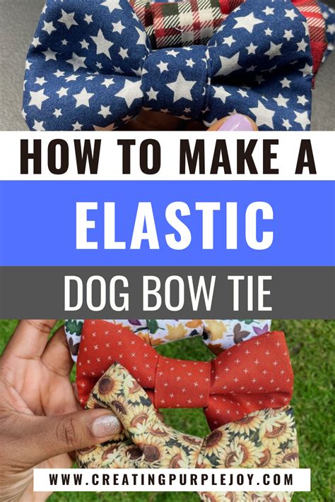 Diy How To Sew A Dog Bow Tie With Interfacing And Elastic Tutorial