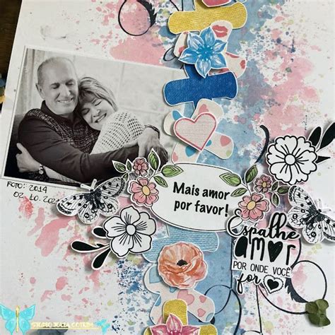 {🌼layout De Scrapbooking Mais Amor Por Favor} Para A Live Julia