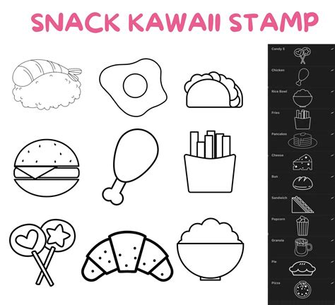 Kawaii Stamps For Procreate Kawaii Eye Stamp Japanese Kawaii Art