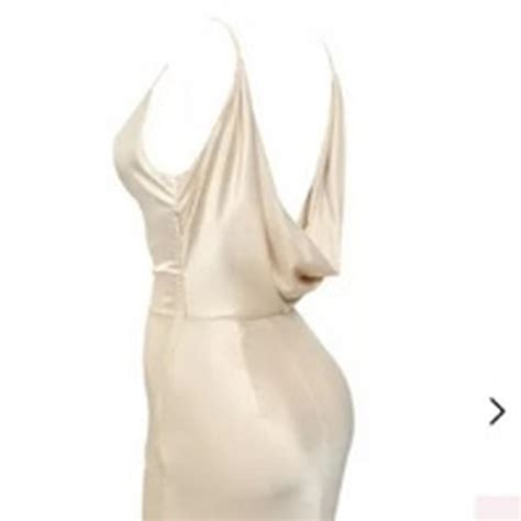 House Of Cb Nude Satin Dress Gorgeous And Really Depop