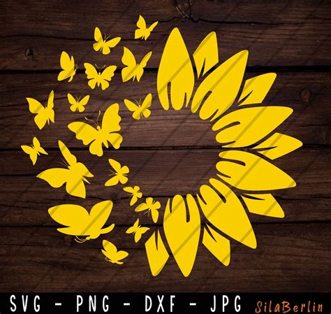 Sunflower Svg Files Flower Border Svg Sunflowers Svg Floral Etsy Images And Photos Finder