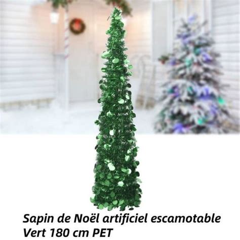 Sapin De No L Artificiel Escamotable Vert Cm Pet D Corations De