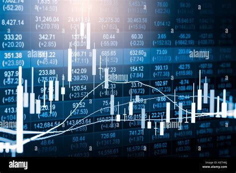 index graph  stock market financial indicator analysis  led
