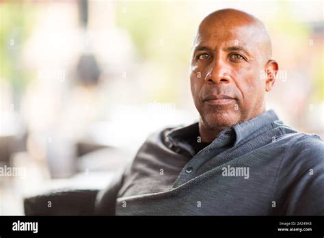 Happy Mature African American Man Smiling Outside Stock Photo Alamy