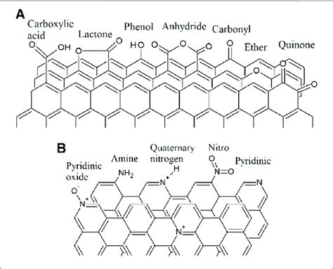 Carbon Surface Oxygen A And Nitrogen Functional Groups B