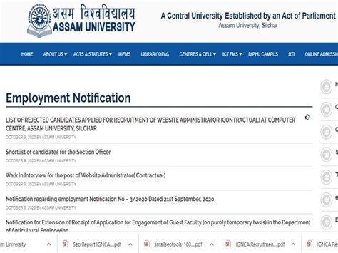 Assam University Recruitment 2020 Apply For Group A B And C Posts